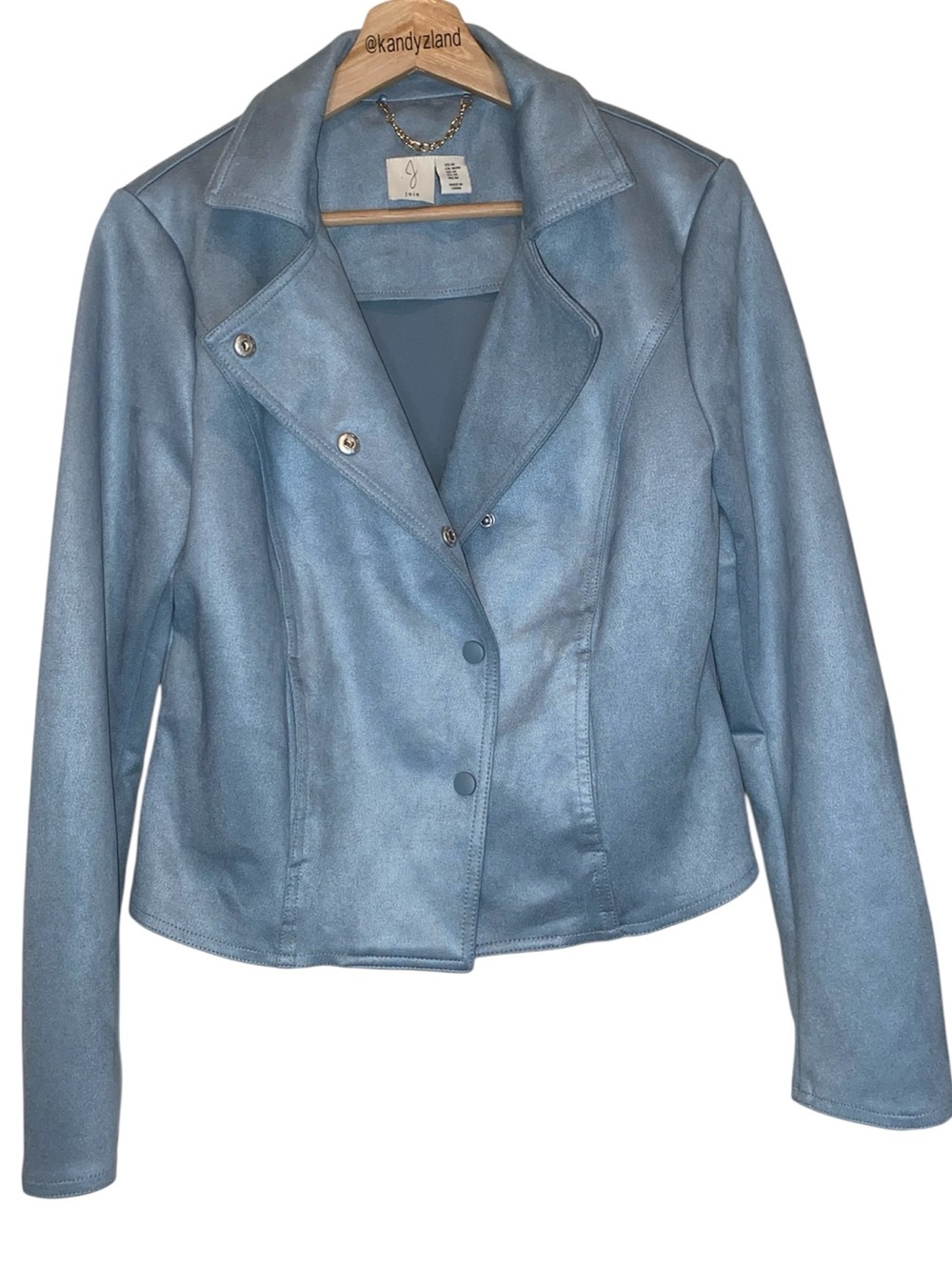 JOIE Women’s Faux Suede Moto Jacket - Picture 4 of 6